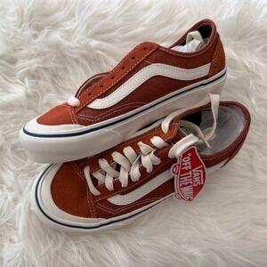 Vans Style 36 Decon Saltwash Sneakers Women's Size 5.5 Rust Orange Shoes NEW